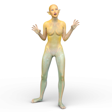 Dişi bir uzaylının 3D görüntüsü