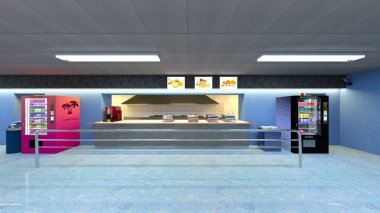 Laboratuvar koridorunun 3B görüntülemesi