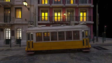 Tramvayın geçtiği şehrin 3 boyutlu görüntüsü
