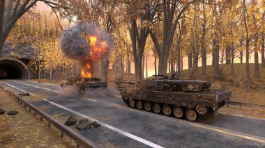 Bir tankın 3B görüntülemesi