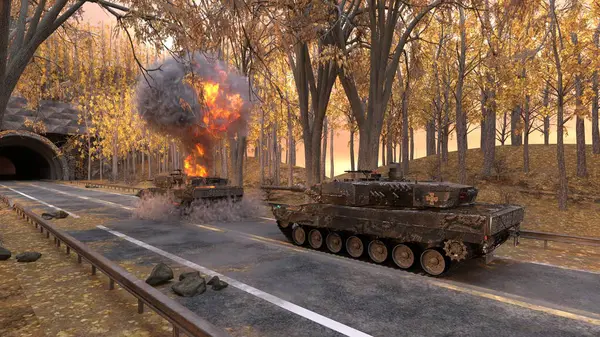 Bir tankın 3B görüntülemesi