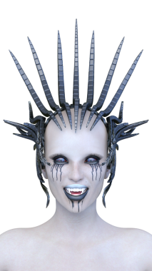 Dişi bir uzaylının 3 boyutlu görüntüsü