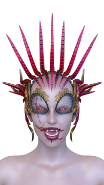 Dişi bir uzaylının 3 boyutlu görüntüsü