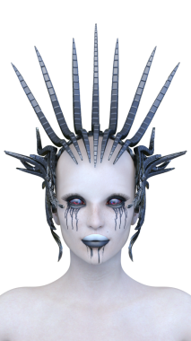 Dişi bir uzaylının 3 boyutlu görüntüsü