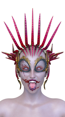 Dişi bir uzaylının 3 boyutlu görüntüsü