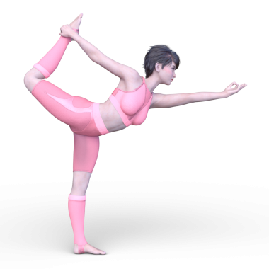 Poz veren bir kadının 3B görüntüsü