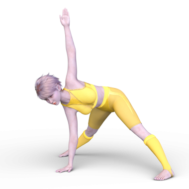 Poz veren bir kadının 3B görüntüsü