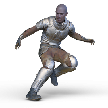 Bir savaşçının 3DCG görüntüleri