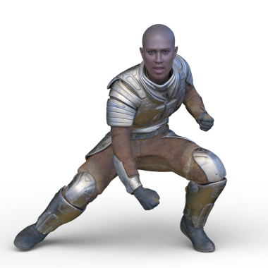 Bir savaşçının 3DCG görüntüleri