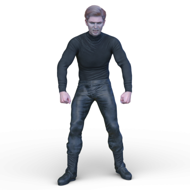 Poz veren bir adamın 3B görüntüsü