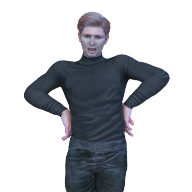 Poz veren bir adamın 3B görüntüsü