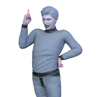 Poz veren bir adamın 3B görüntüsü