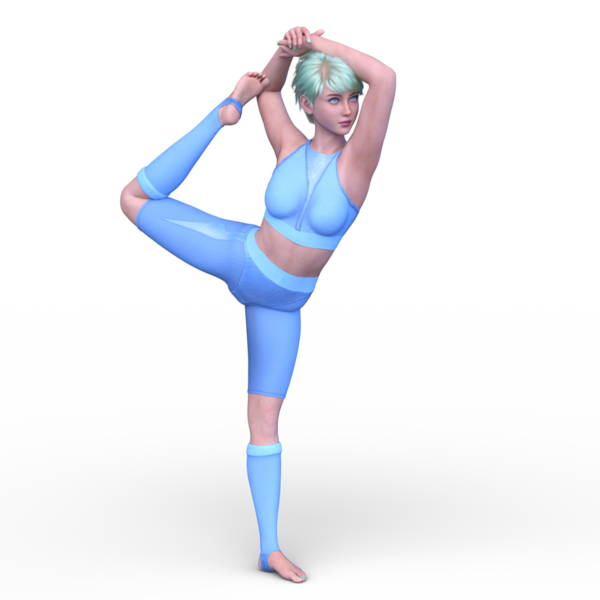 Poz veren bir kadının 3B görüntüsü