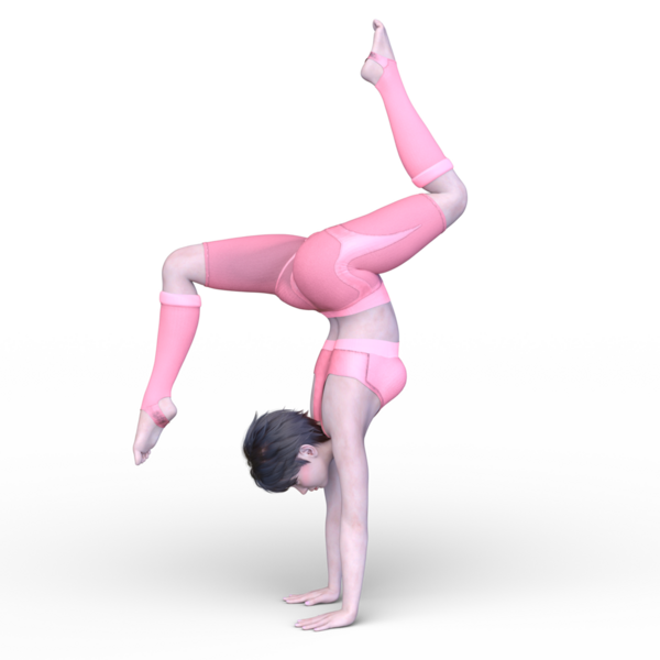 Poz veren bir kadının 3B görüntüsü