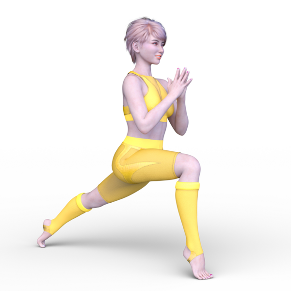 Poz veren bir kadının 3B görüntüsü