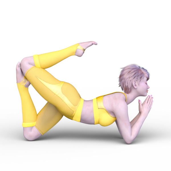 Poz veren bir kadının 3B görüntüsü