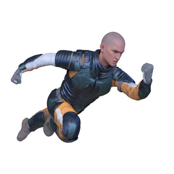 Bir savaşçının 3DCG görüntüleri