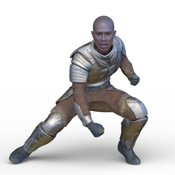 Bir savaşçının 3DCG görüntüleri