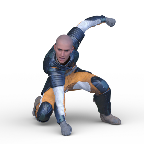 Bir savaşçının 3DCG görüntüleri