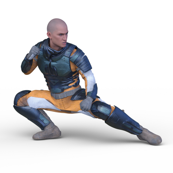 Bir savaşçının 3DCG görüntüleri