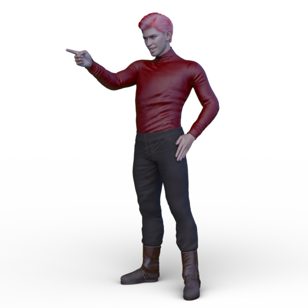 Poz veren bir adamın 3B görüntüsü