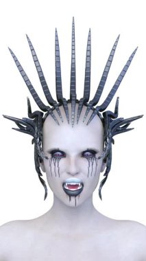 Dişi bir uzaylının 3 boyutlu görüntüsü