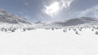 Kar alanının 360 derece görüntülenmesi