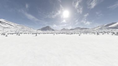 Kar alanının 360 derece görüntülenmesi