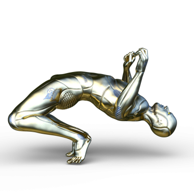 erkek bir cyborg 3D render