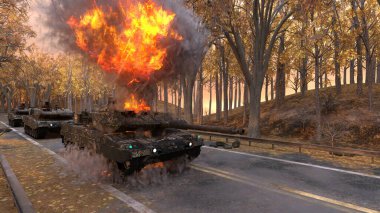 Bir tankın 3B görüntülemesi