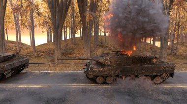 Bir tankın 3B görüntülemesi