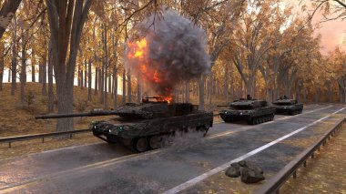 Bir tankın 3B görüntülemesi