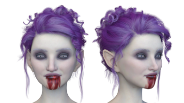 Dişi bir vampirin 3 boyutlu görüntüsü.