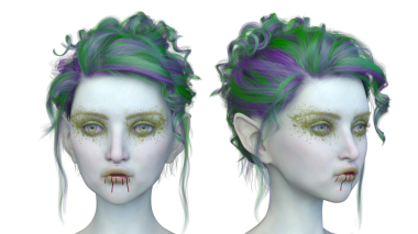 Dişi bir vampirin 3 boyutlu görüntüsü.