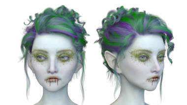 Dişi bir vampirin 3 boyutlu görüntüsü.