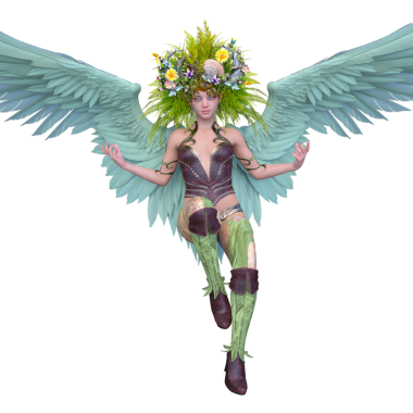 Saç çiçeği sanatındaki bir kadının 3 boyutlu görüntüsü