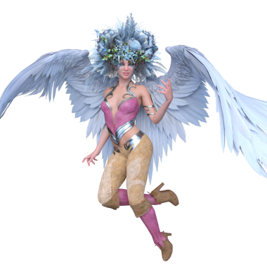 Saç çiçeği sanatındaki bir kadının 3 boyutlu görüntüsü