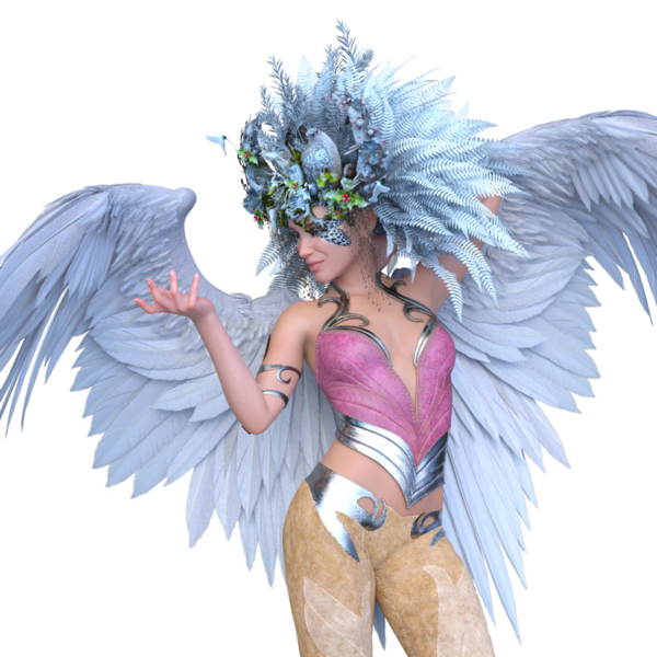 Saç çiçeği sanatındaki bir kadının 3 boyutlu görüntüsü