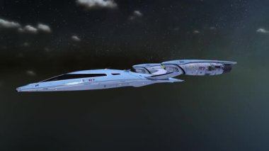 Bir uzay gemisinin 360 derece görüntülenmesi