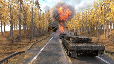 Bir tankın 3B görüntülemesi