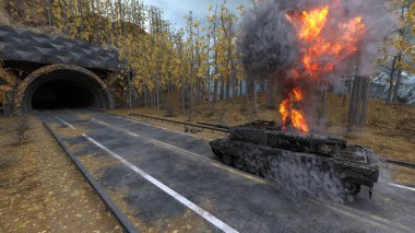 Bir tankın 3B görüntülemesi