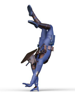 Bir siber adam eskrimcisinin 3 boyutlu canlandırması