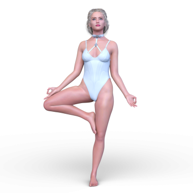 Mayo giymiş bir kadının 3D görüntüsü