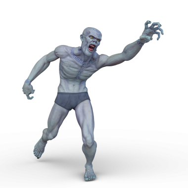 Bir erkek canavarın 3 boyutlu canlandırması
