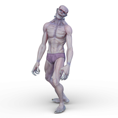 Bir erkek canavarın 3 boyutlu canlandırması