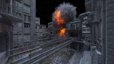 Üssün 3 boyutlu görüntülemesi saldırı altında