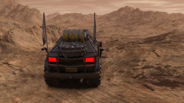 Canavar bir arabanın 3 boyutlu canlandırması