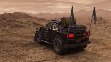 Canavar bir arabanın 3 boyutlu canlandırması