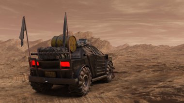 Canavar bir arabanın 3 boyutlu canlandırması