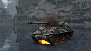 Bir tankın 3B görüntülemesi